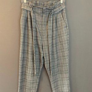 High-Waisted Plaid Pants